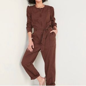 Old Navy Brown Utility Jumpsuit/Coverall size M